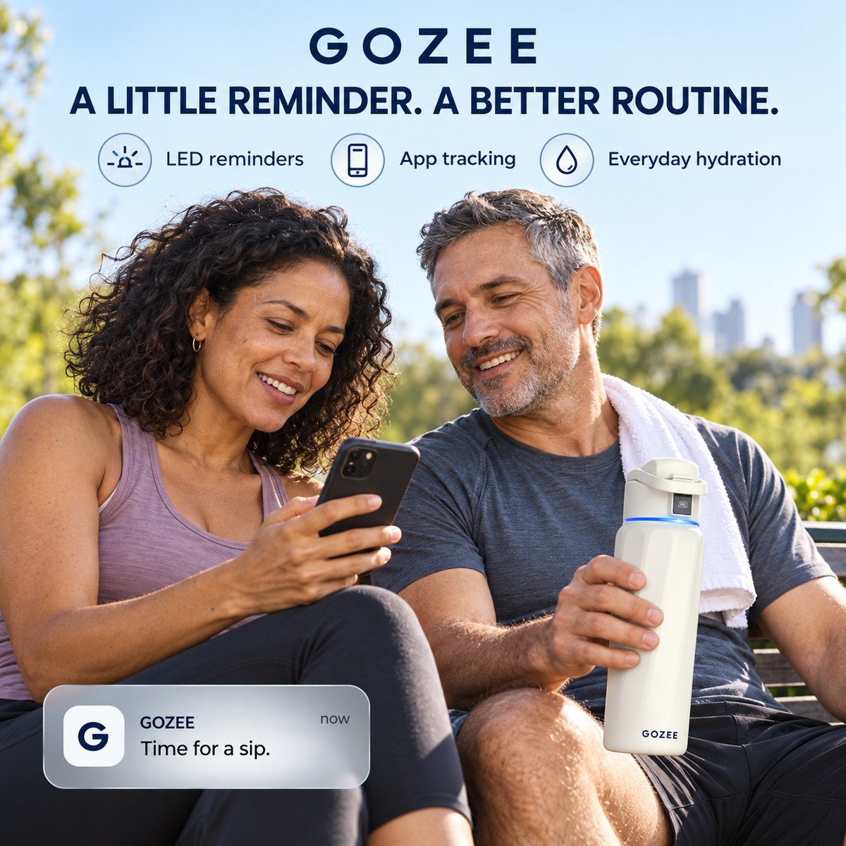 Gozee Boost Smart Water Bottle