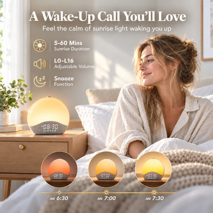 Gozee Sunrise Alarm Clock - White Noise Sound Machine