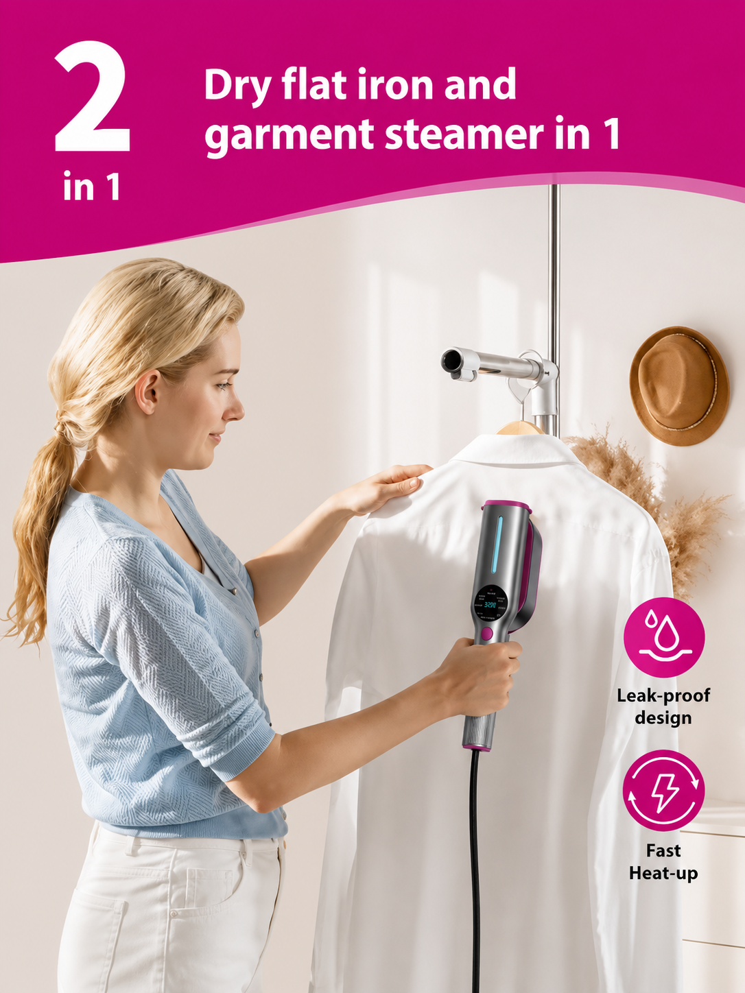 Gozee Flash 2-in-1 Steamer